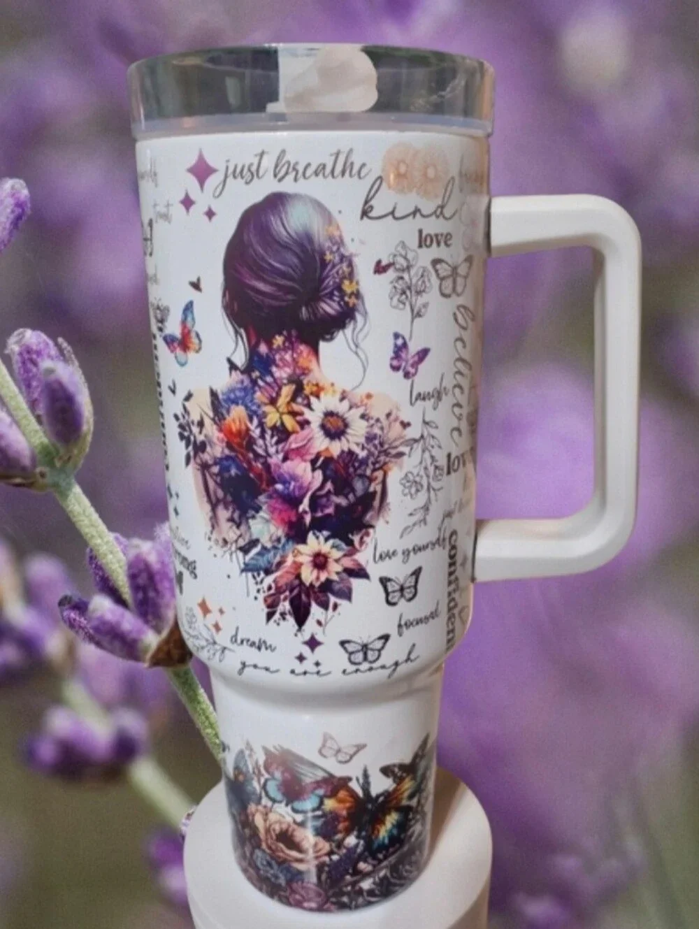 You Are Enough Motivational 40oz Traveler Tumbler